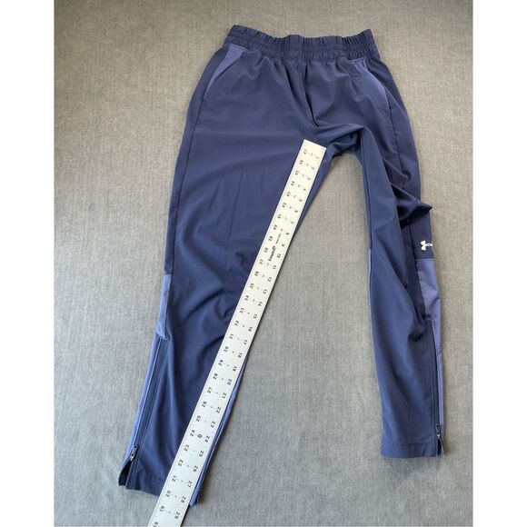 Under Armour Mens Warm Up Track Pants S Navy Blue Athletic Joggers Athleisure - Picture 4 of 10